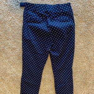 Old Navy Polka Dot Pixie Pant - Side Zip - Mid-waist - Size 8